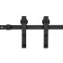 Kit de herrajes para puertas correderas SKIEN acero negro