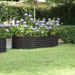 Jardinera arriate acero recubierto polvo antracita 152x80x36 cm