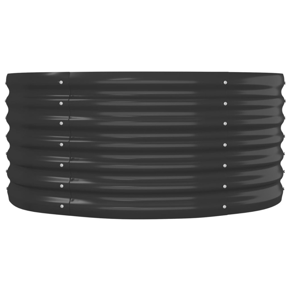 Jardinera arriate acero recubierto polvo antracita 152x80x36