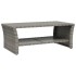 Mesa de centro ratán sintético gris 100x50x40
