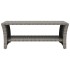 Mesa de centro ratán sintético gris 100x50x40