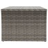 Mesa de centro ratán sintético gris 100x50x40