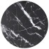 Tablero de mesa diseño mármol vidrio templado negro Ø70x0,8