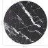 Tablero de mesa diseño mármol vidrio templado negro Ø70x0,8