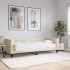 Sofá cama con colchón tela crema 90x200