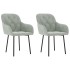 Sillas de comedor 2 unidades terciopelo gris