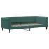 Sofá cama con colchón terciopelo verde oscuro 90x200