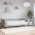 Sofá cama con colchón terciopelo gris claro 100x200