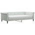 Sofá cama con colchón terciopelo gris claro 100x200