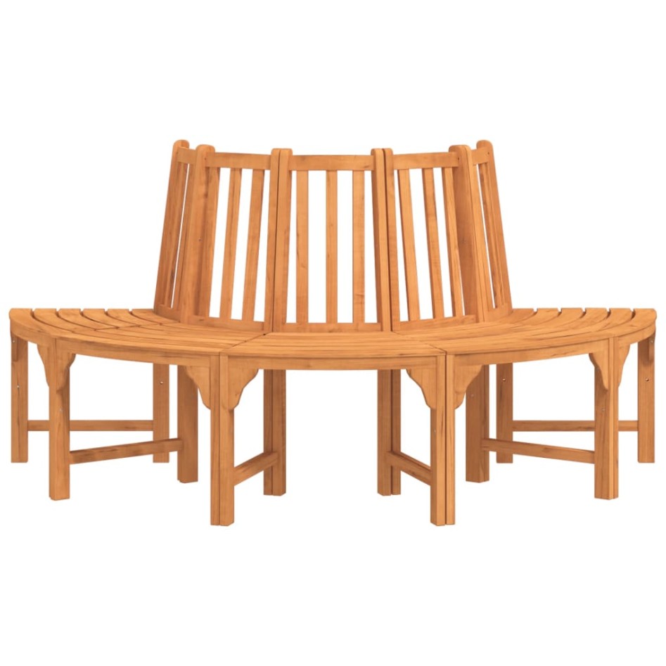 Banco de árbol semicircular madera maciza eucalipto Ø208