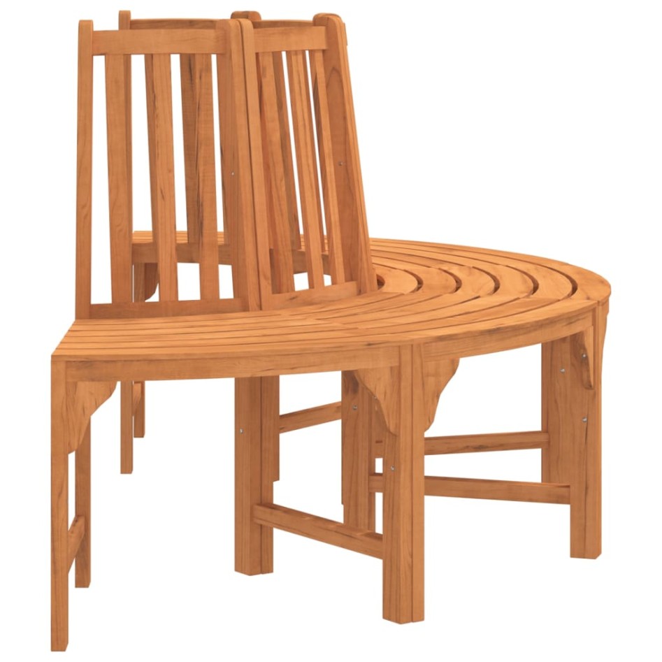 Banco de árbol semicircular madera maciza eucalipto Ø208