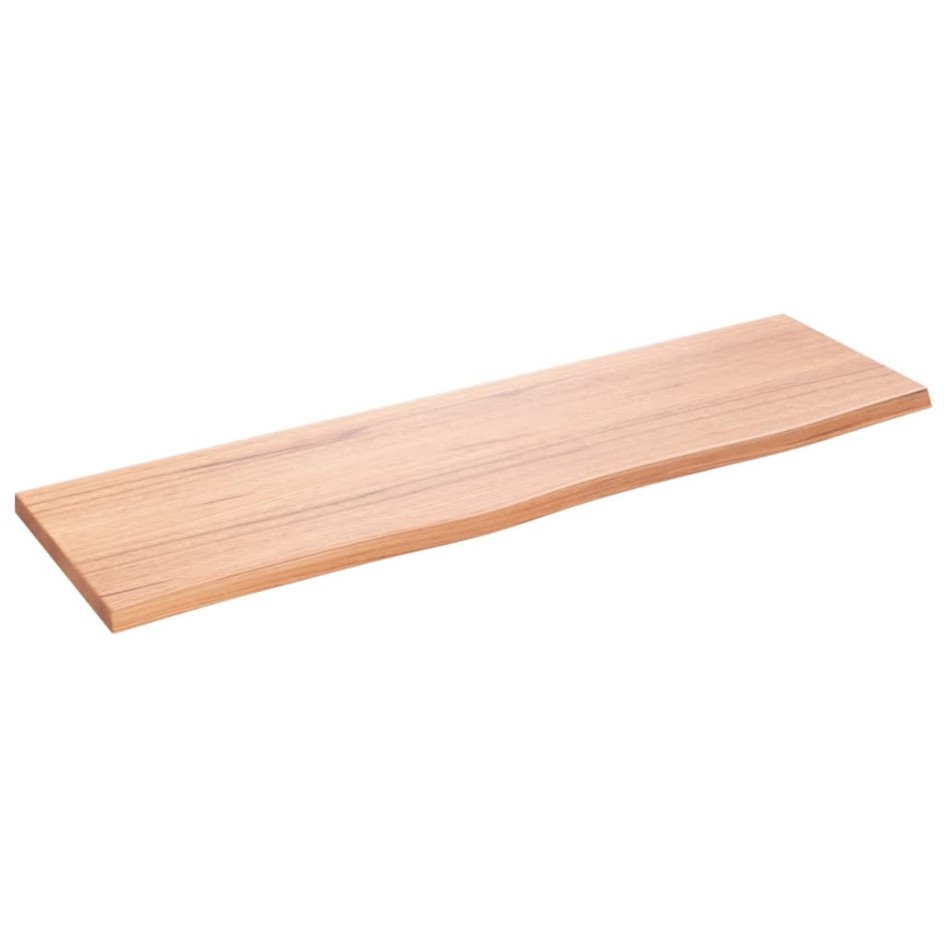 Estante de pared madera roble tratada marrón claro 100x30x2