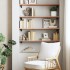 Estante de pared madera roble tratada marrón claro 100x30x2
