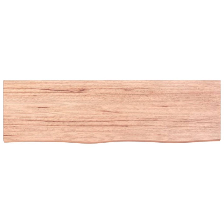 Estante de pared madera roble tratada marrón claro 100x30x2