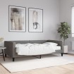 Sofá cama con colchón tela gris oscuro 100x200 cm