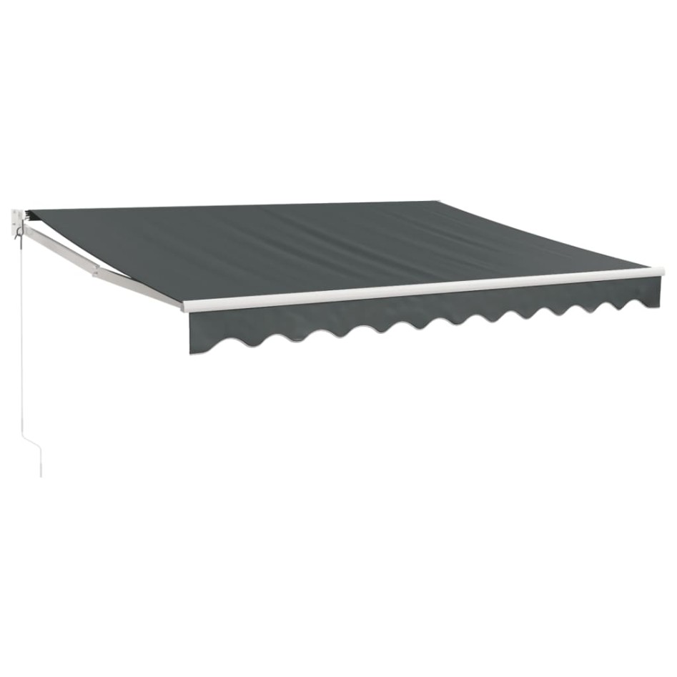 Toldo retráctil aluminio y tela gris antracita 3x2,5
