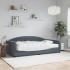 Sofá cama con colchón terciopelo gris oscuro 100x200
