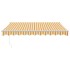 Toldo retráctil automático amarillo y blanco 3x2,5
