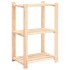 Estantería almacenaje 3 niveles madera pino maciza 150