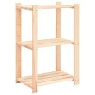 Estantería almacenaje 3 niveles madera pino maciza 150 kg