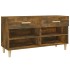 Mueble zapatero madera contrachapada roble ahumado 102x35x55