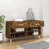Mueble zapatero madera contrachapada roble ahumado 102x35x55