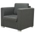Sillón de tela gris