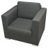 Sillón de tela gris
