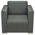 Sillón de tela gris