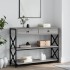 Mesa consola madera de ingeniería gris Sonoma 100x28x75