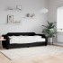 Sofá cama con colchón tela negro 90x200