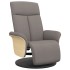 Sillón reclinable con reposapiés tela gris