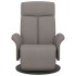 Sillón reclinable con reposapiés tela gris