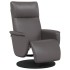 Sillón reclinable con reposapiés cuero sintético