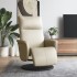 Sillón reclinable con reposapiés cuero sintético color