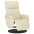 Sillón reclinable con reposapiés cuero sintético color