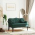 Banco con cojines terciopelo verde oscuro 120,5x65x75