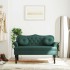 Banco con cojines terciopelo verde oscuro 120,5x65x75