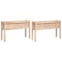 Jardineras de exterior con patas 2 uds madera maciza de