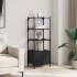 Librería de 3 estantes madera ingeniería negro 41x30x109,5
