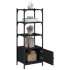 Librería de 3 estantes madera ingeniería negro 41x30x109,5