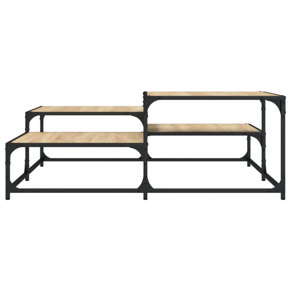 Mesa de centro madera de ingeniería roble Sonoma 107x107x40