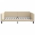 Sofá cama con colchón tela crema 90x200