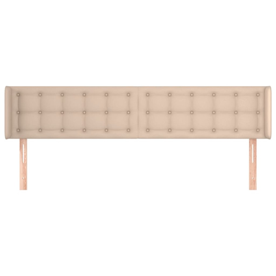 Cabecero de cuero sintético color capuchino 203x16x78/88