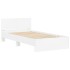 Estructura cama con cabecero madera ingeniería blanco