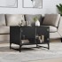 Mesa de centro con puertas de vidrio negra 68,5x50x50