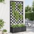 Jardinera con enrejado madera maciza de abeto