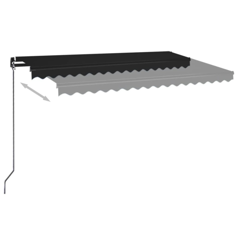 Toldo retráctil manual gris antracita 450x350