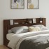 Cabecero de cama con luz LED marrón roble 220x16,5x103,5