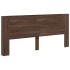 Cabecero de cama con luz LED marrón roble 220x16,5x103,5